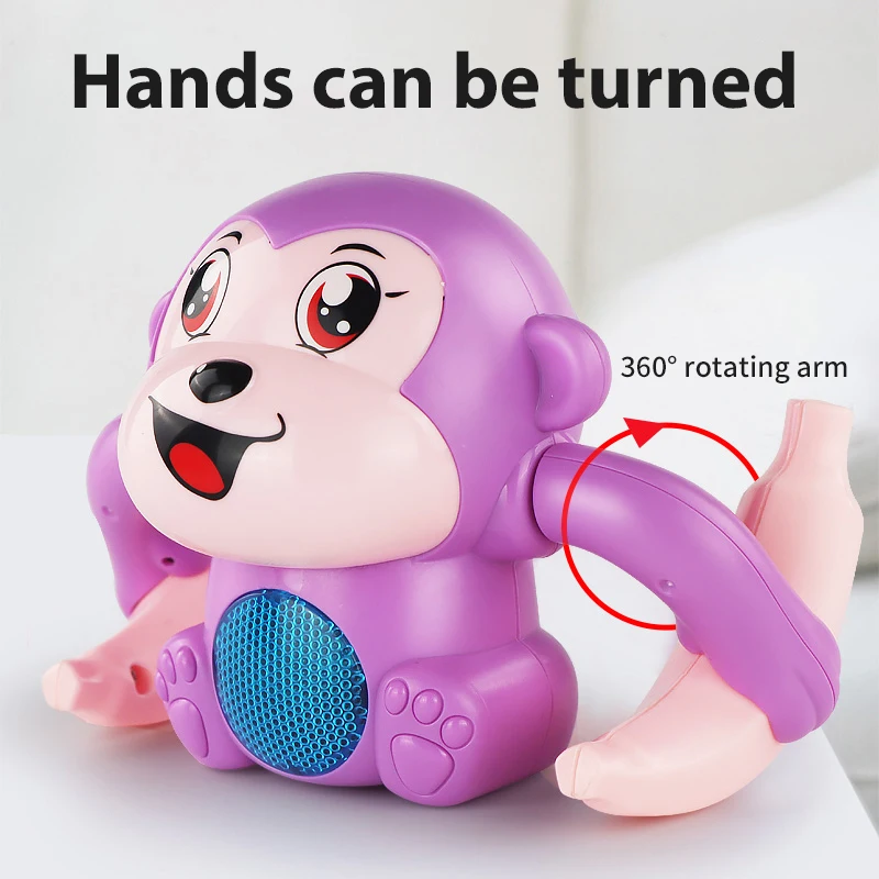 Baby Toys Electric Tumbling Monkey Light Music Puzzle Sound Tipping Monkey Kids Toys Early Educational Toys For Children Gifts