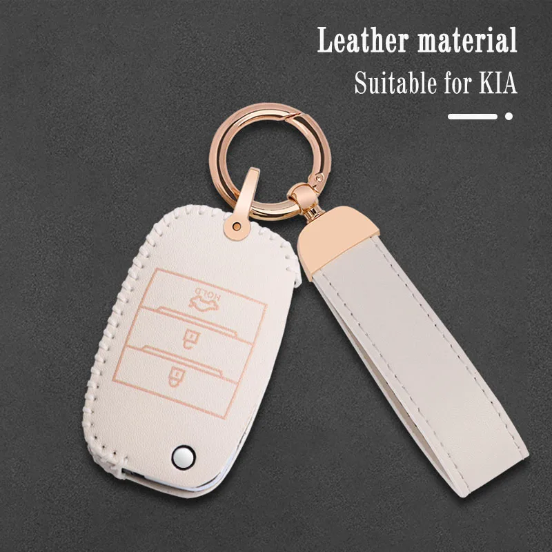 Leather Car Flip Key Case Cover Protect Shell for Kia Rio 3 K2 Ceed Cerato K3 Sportage 4 Picanto K5 Optima Sorento Forte Stinger