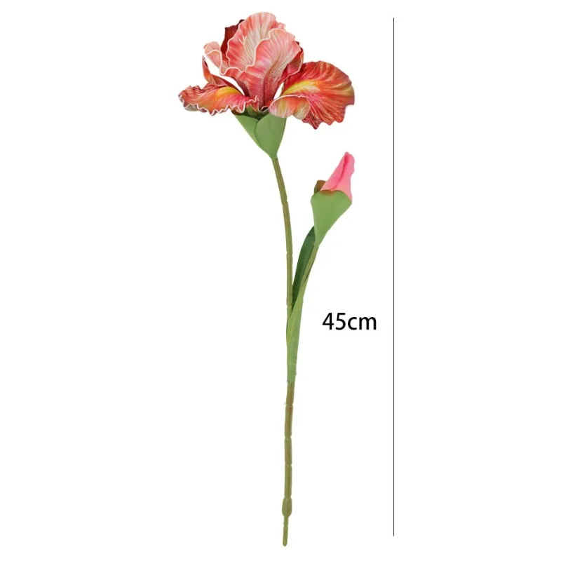 10 Stück künstliche Iriszweige aus Kunststoff, künstliche Blumen, Bürodekoration, blaue Venus-Iris, Simulationsblume, Hoteldekoration – Detail 1
