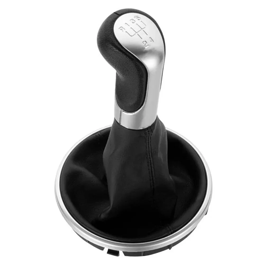 Leatherette Covered Gear Knob and Lever Cover Kit Compatible with For Skoda For FABIA 2006-2010 Including Case Housing