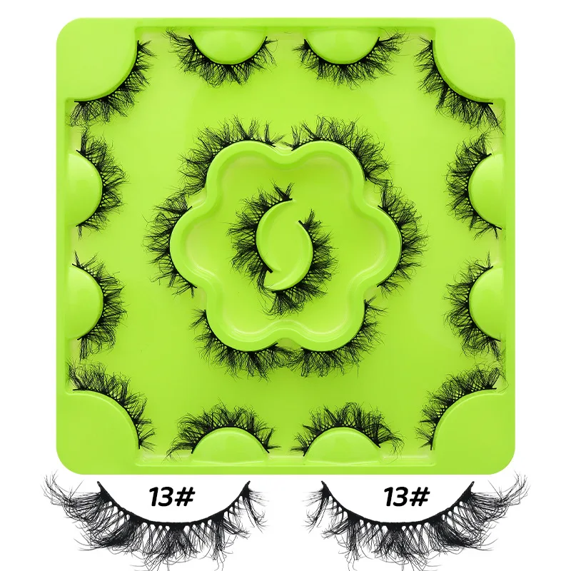 10 ペア偽まつげセットカールふわふわ人工ミンクまつげ耐久性のある簡単に適用まつげ工場直接販売