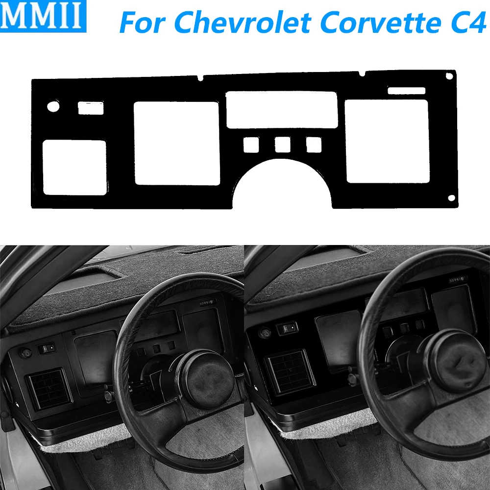 For Chevrolet Corvette C4 1983-1989 Piano Black Instrument Speedometer Panel Cover Decorative Car Accessories Decoration Sticker