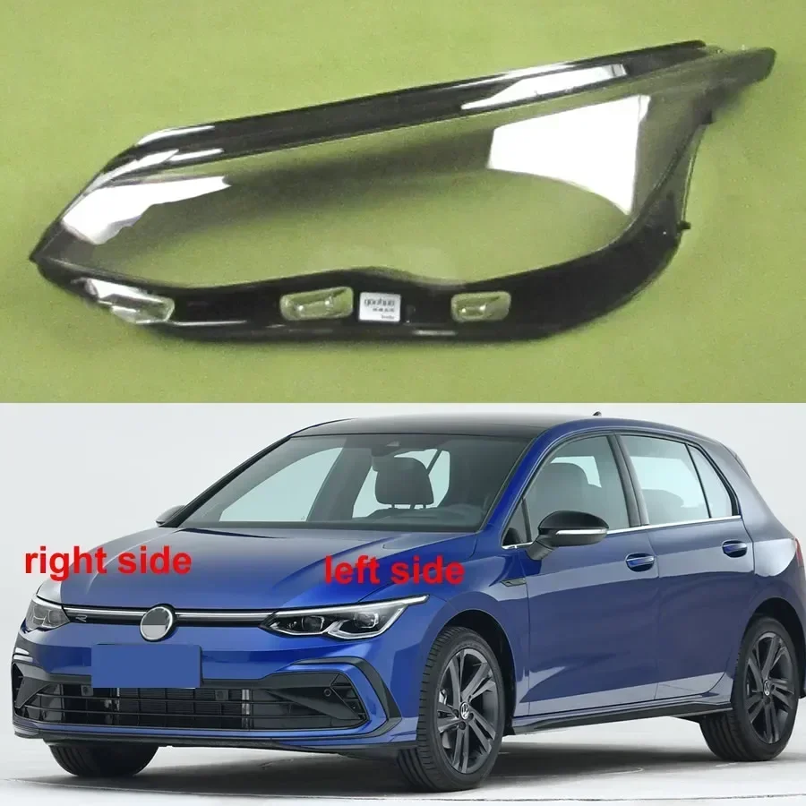 For Volkswagen VW Golf 8 R-Line GTI 2021 2022 Front Headlight Cover Lens Headlamp Shell Replace Original Lampshade Plexiglass