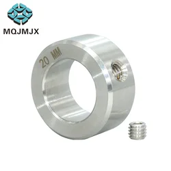 SUS304 Precision Retaining Ring Mechanical Shaft Collar with Screws, Locking Ring Thrust Clamping Ring dia 3-100
