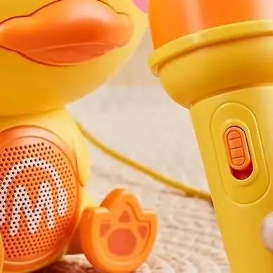 Juguete para niños, bonito pato que canta, máquina de Karaoke con sonido, Educación Temprana, micrófono recargable, juguetes para niñas y niños, regalos de cumpleaños