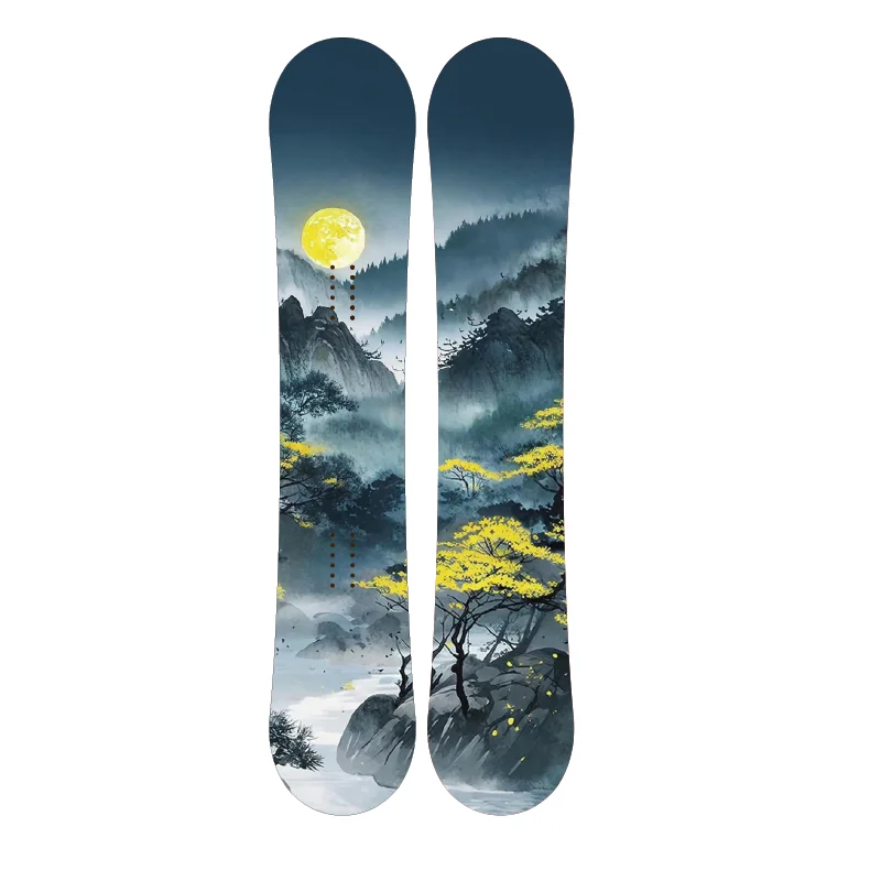 Wholesale All-Mountains Winter Sport Sandwich Snowboard Plain White Wooden Board with Sintered Extruded Base Binding