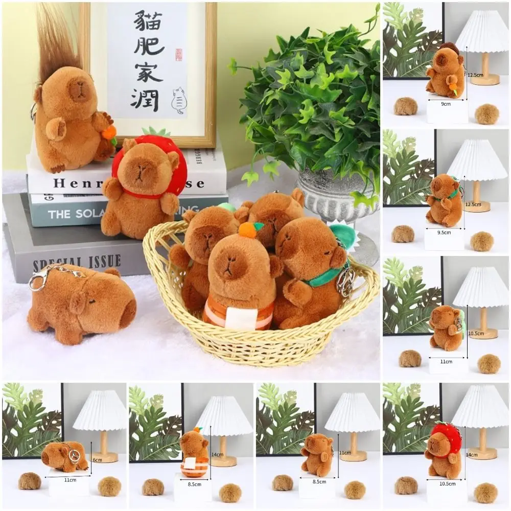 PP Cotton Capybara Plush Keychain Plush Soft Anime Capibara Pendant Capybara Cartoon Anime Capybara Plush Keyring