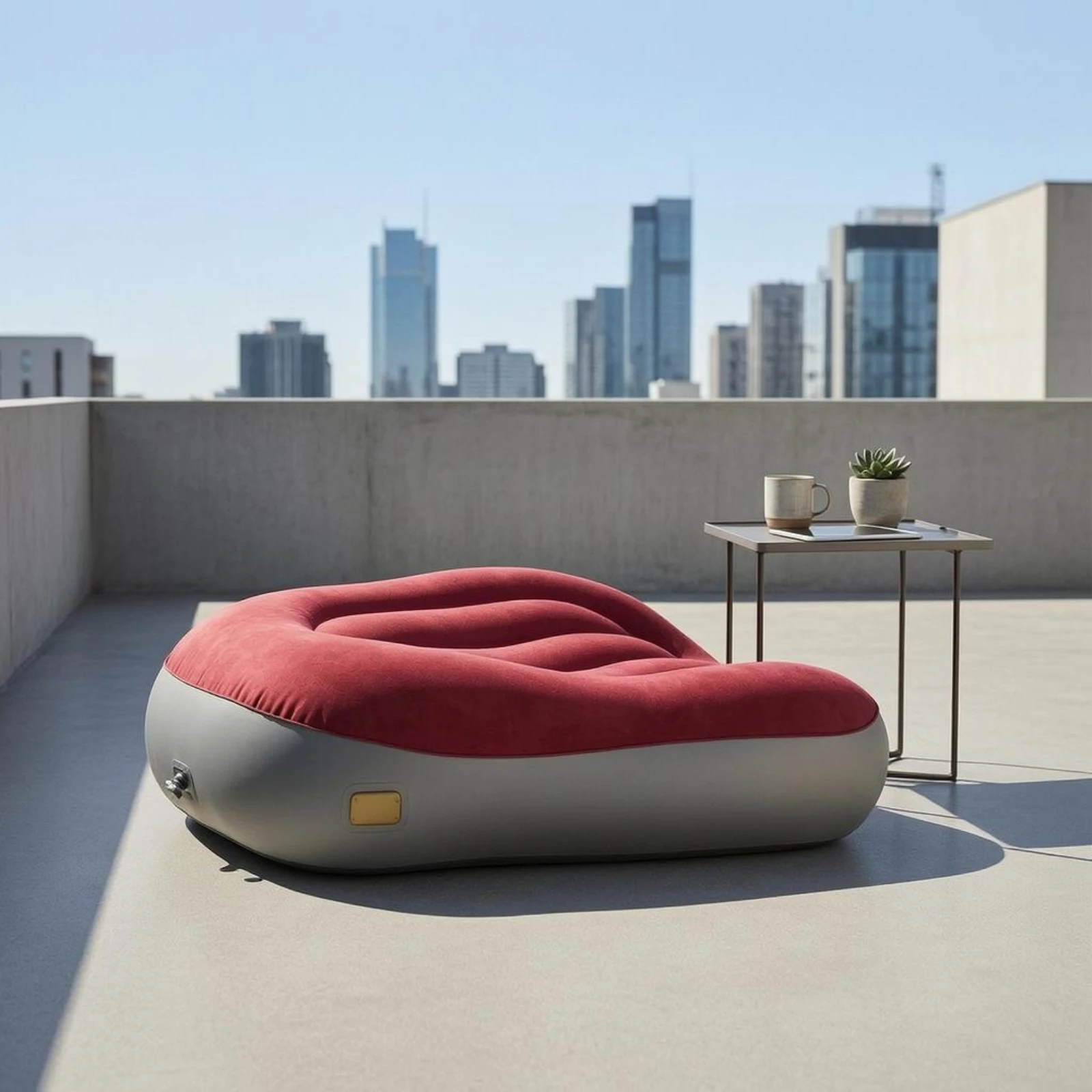 Single-Person Inflatable Sofa Automatic Reclining Air Sofa Air Lounger Extended Inflatable Lounge Chair Sleek