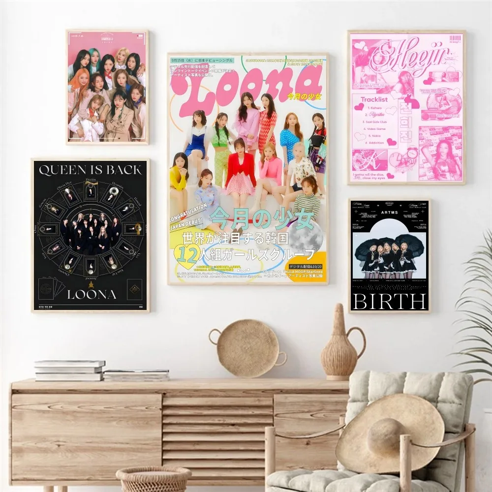 Latest Kpop L-Loona Poster Paper Print Home Living Room Bedroom Entrance Bar Cafe Art Painting Decoration