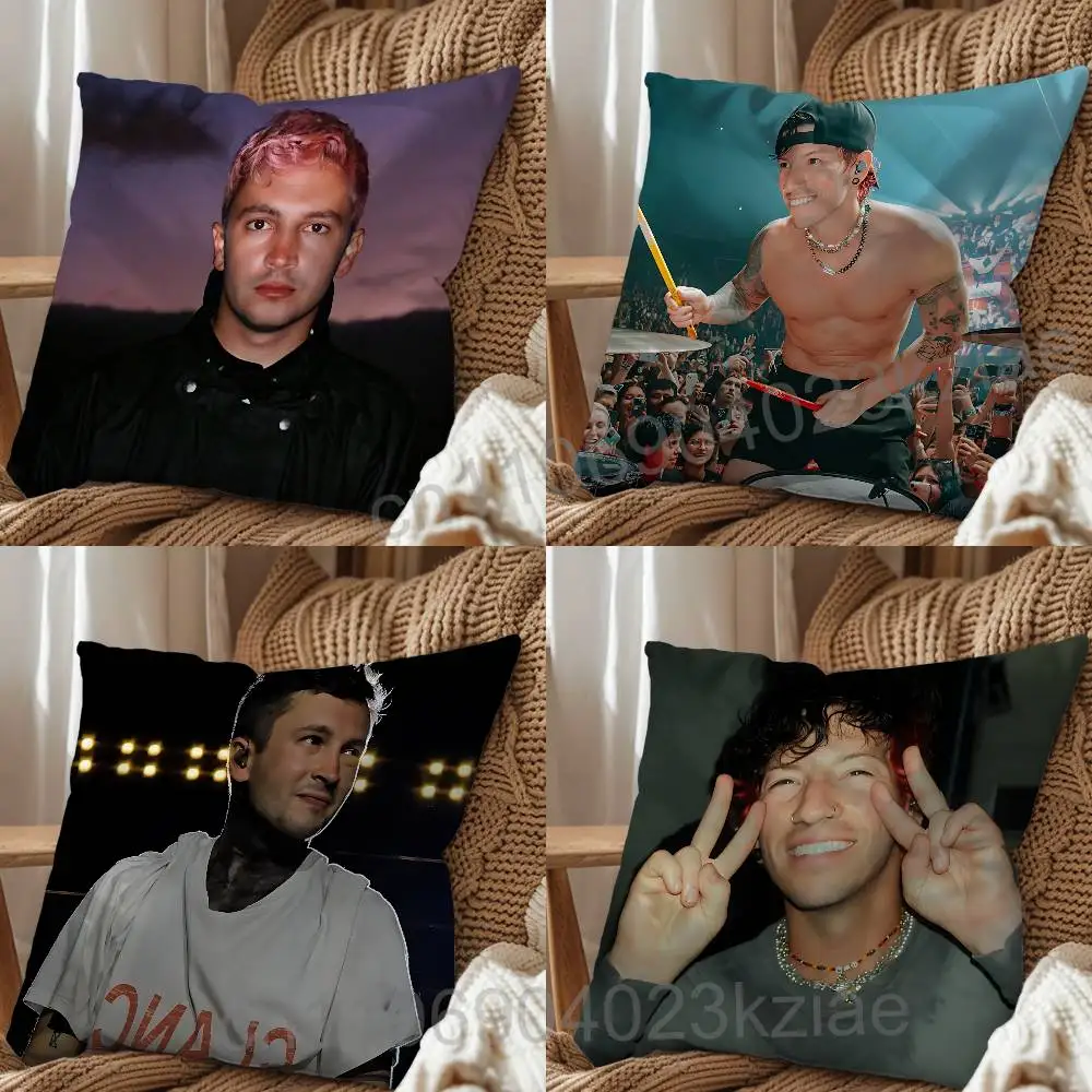 

cool Josh Dun and Tyler Joseph Pillow Case Pillow Case Living Room Sofa Cushion Cover Suitable For Home Bedroom Room Decoration
