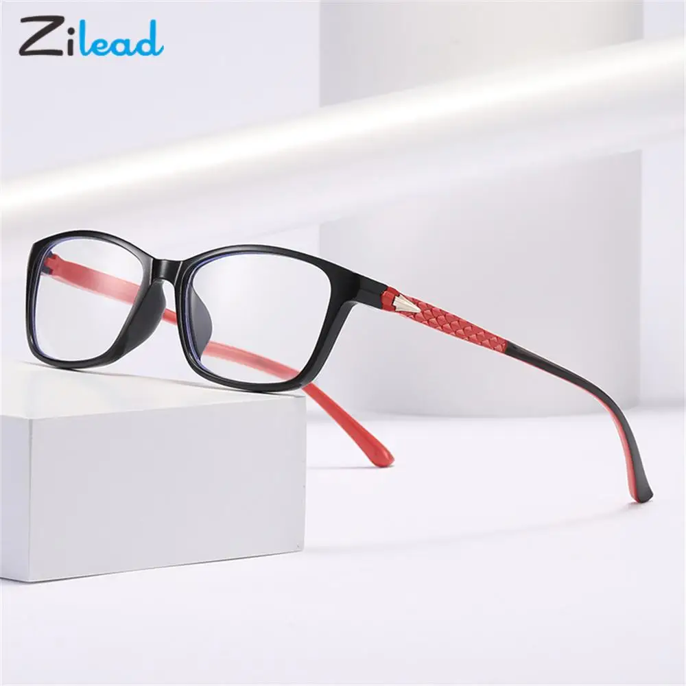 Zilead +1+1.5+2+2.5+3+3.5+4 Anti Blue Light Reading Glasses Fashion TR90 Presbyopia Eyeglasses Women Men Computer Optical Goggle