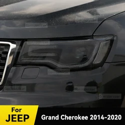 For JEEP Grand Cherokee 2014-2022 Car Headlight Black TPU Protective Film Front Light Tint Change Color Sticker Accessories