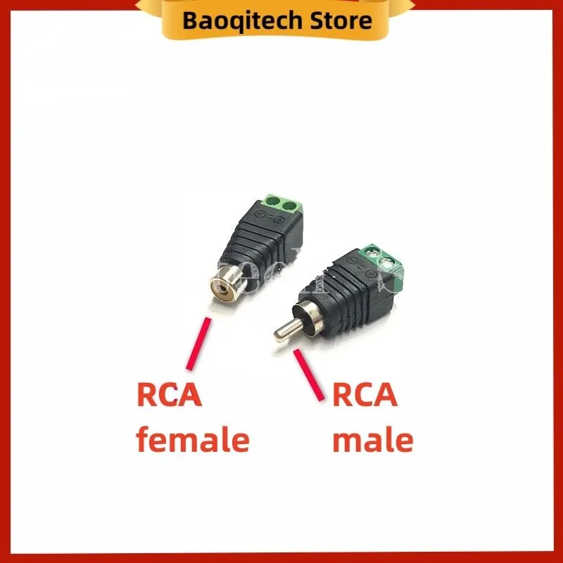 

5 10pcs (5pairs）RCA Terminal Block CAT5 To Camera CCTV Video Balun RCA Female or Male Jack AV Screw Connector