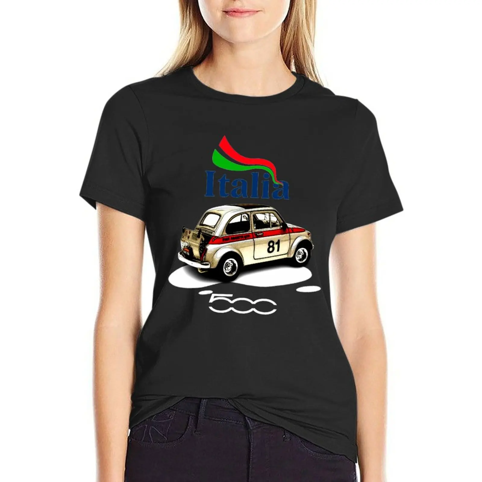 Fiat 500 T-Shirt new edition funny graphics Female clothing T-shirt Women