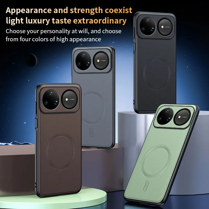 Für Huawei Nova 16 Ultra: Magnetische Lederhülle mit Schutzfunktion, Anti-Fingerabdruck, rutschfest, aus PC+TPU. – Detail 24