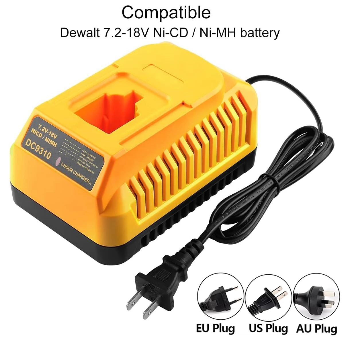 Batterieladegerät DC9310 für DEWALT 7,2V-18V NiCad & NiMh Akkus DW9057 DC9071 DC9091 DC9096