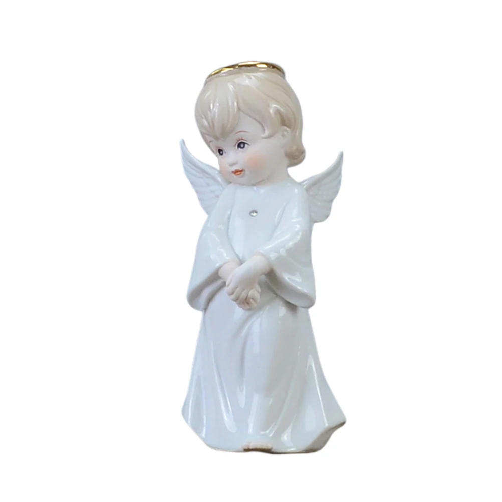 

Ceramic Small Angel Decoration White Exquisite Art Handmade Decoration Desktop Table Ornament Home Gift Ceramic Crafts
