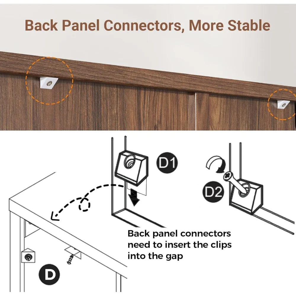حامل تلفزيون الروطان لغرفة المعيشة خزانة تلفزيون المزرعة مع وحدة تخزين كبيرة للتلفزيون الطويلة بوهو لأجهزة التلفاز حتى 55/65/75/85 بوصة لـ B #4