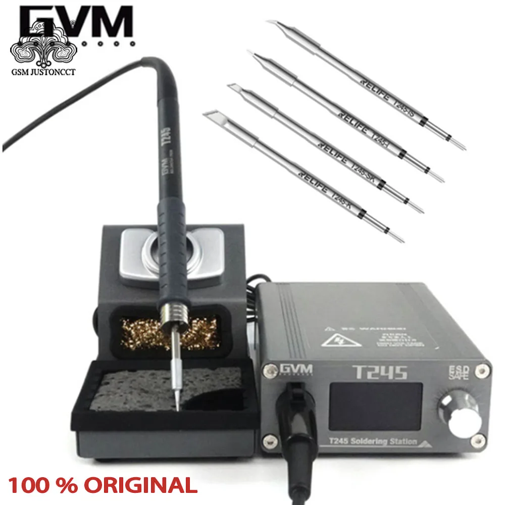 

GVM T245 130W High Power Soldering Station Mobile Phone Repair Constant Temperature Welding C245 Series Soldering Iron Tips