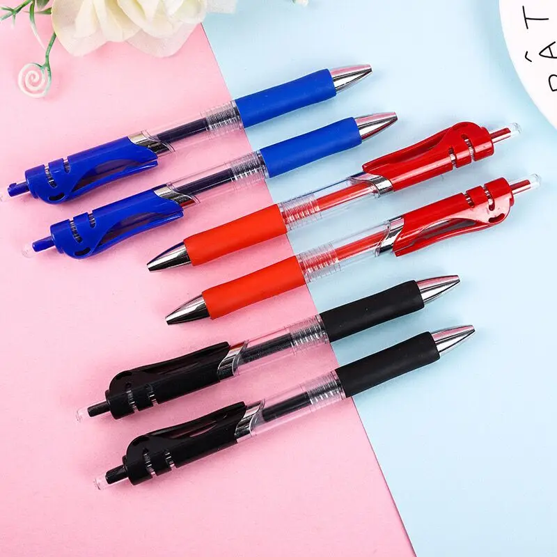 10/100 PCS 0.5mm Retractable Gel Pens Set Black/blue Ink Ballpoint Writing Business Signature Office School Supplies Stationery