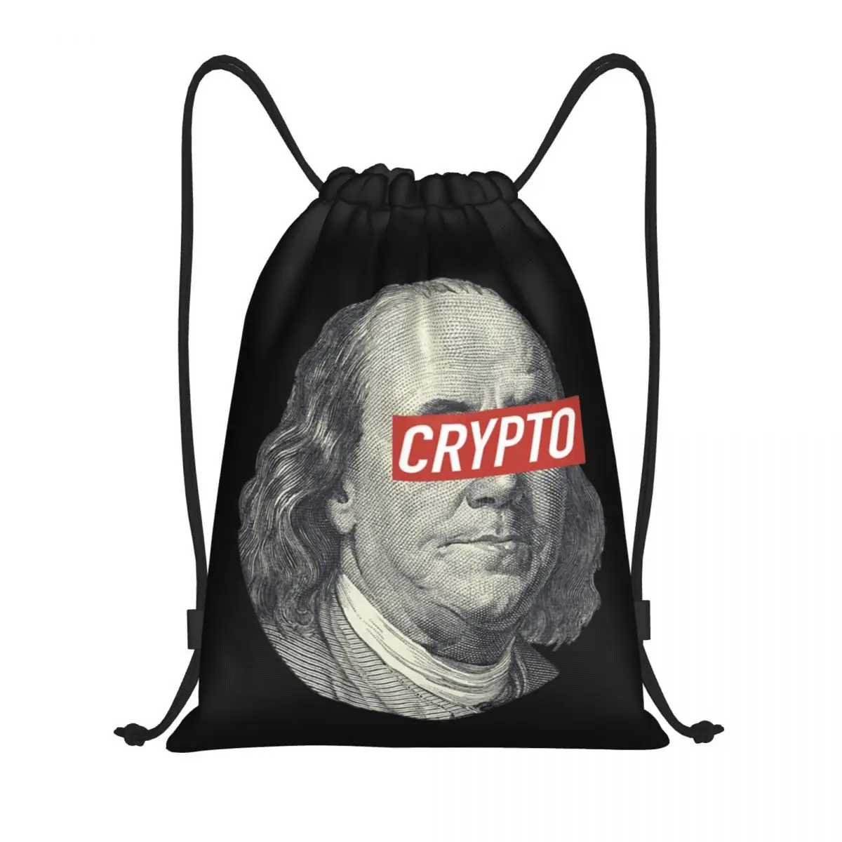 Bitcoin Cryptocurrency Meme Vs Art 2 Backpack Humor Graphic Rucksack Drawstring Bags Gym Bag Novelty Picnics