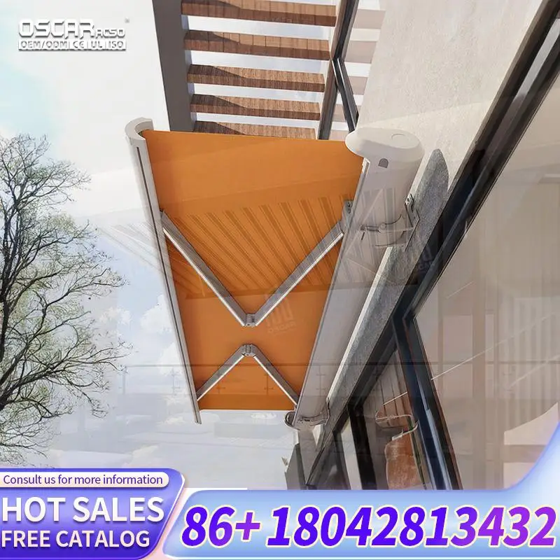 Motorized Full Cassette Retractable Aluminum Awning for Outdoor Use in USA European Market Ideal for Patio Garden Balcony Retrac