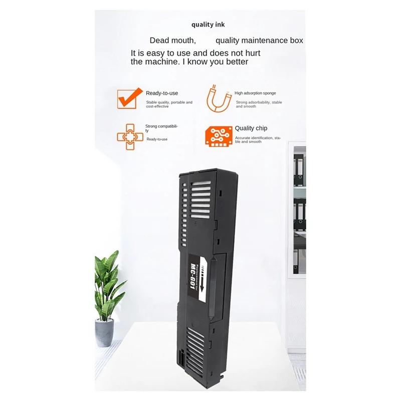 Caja de mantenimiento de impresora piezas, caja de mantenimiento ABS adecuada para Canon MC-G01, CANON GX6080, 7080, 6010, 7010, 6020, almohadilla de tinta residual, 1 unidad