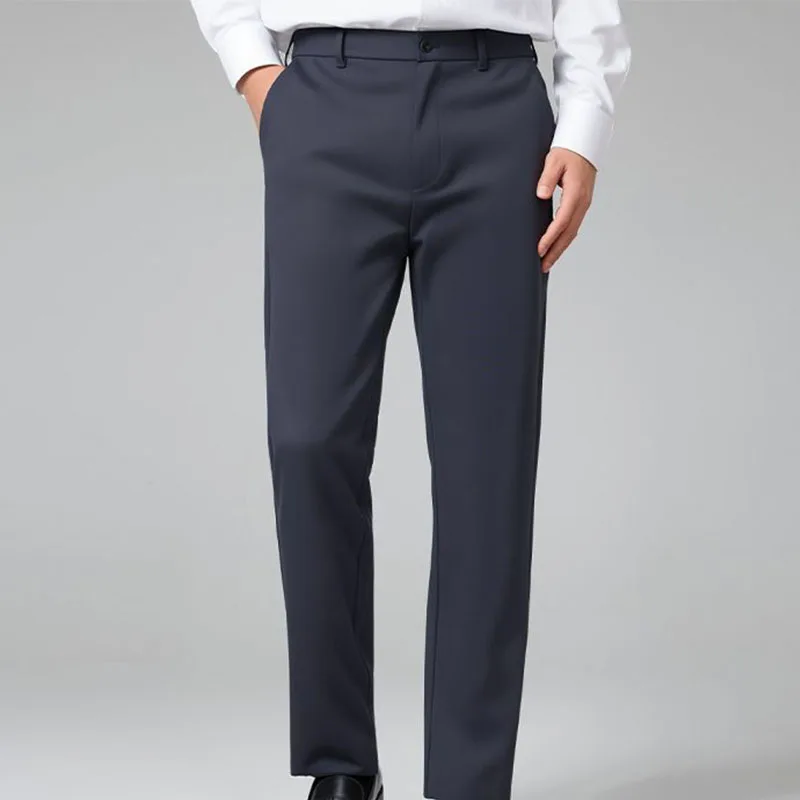 Slim Casual Pants Men Autumn Anti-wrinkle-free Elastic Straight-leg Pants Business Wear