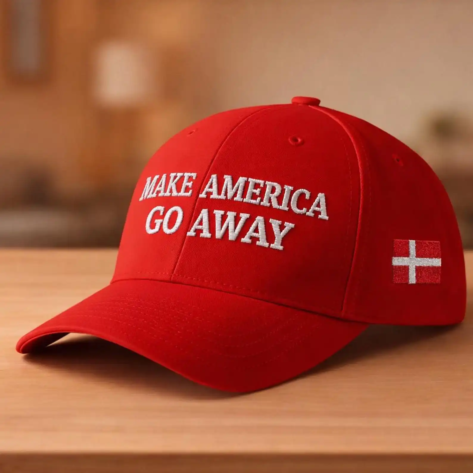 Embroidered Maple Leaf Hat, Make America Go Away Hat, Greenland Flag Baseball Hat, Canadian Flag Hat
