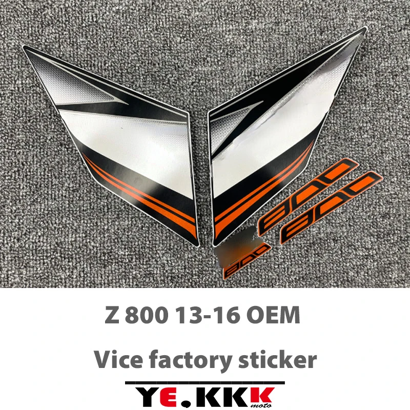 

Motorcycle Stickers Decals OEM Re-engraved Sub-factory Stickers Full Car For Z800 2013 2014 2015 2016 Green White Orange