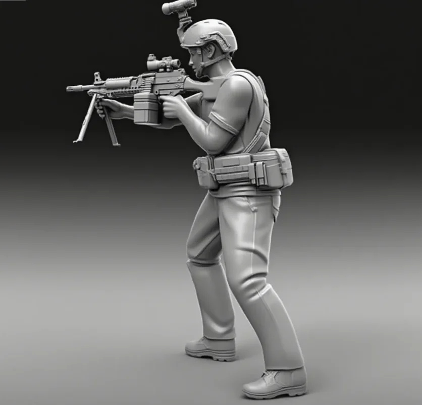 

1/35 Resin Soldier figure colorless and self-assembled A-2085