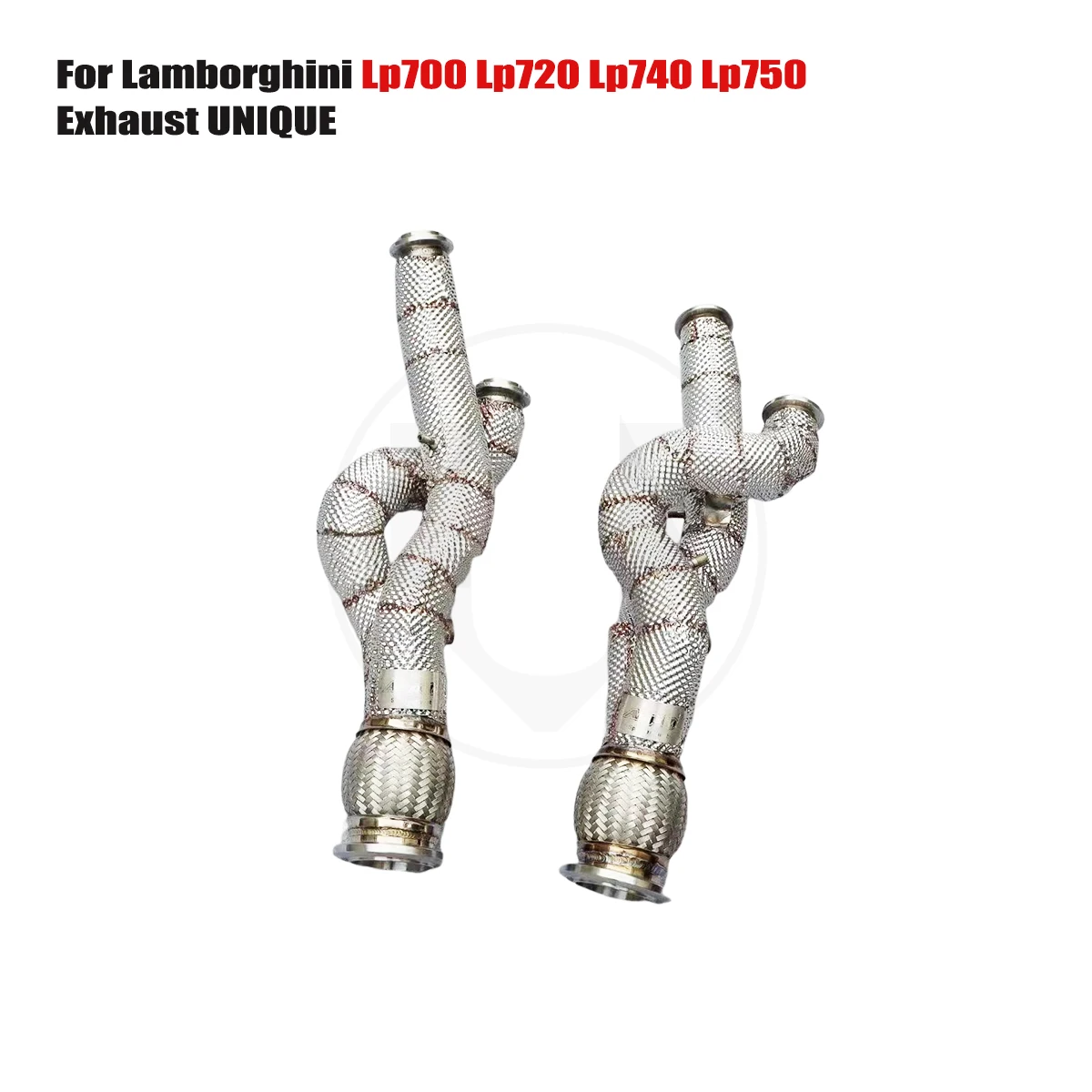 

UNIQUE Exhaust Manifold Downpipe for Lamborghini Lp740 V12 6.5L Car Accessories With Catalytic converter Header Without cat pipe