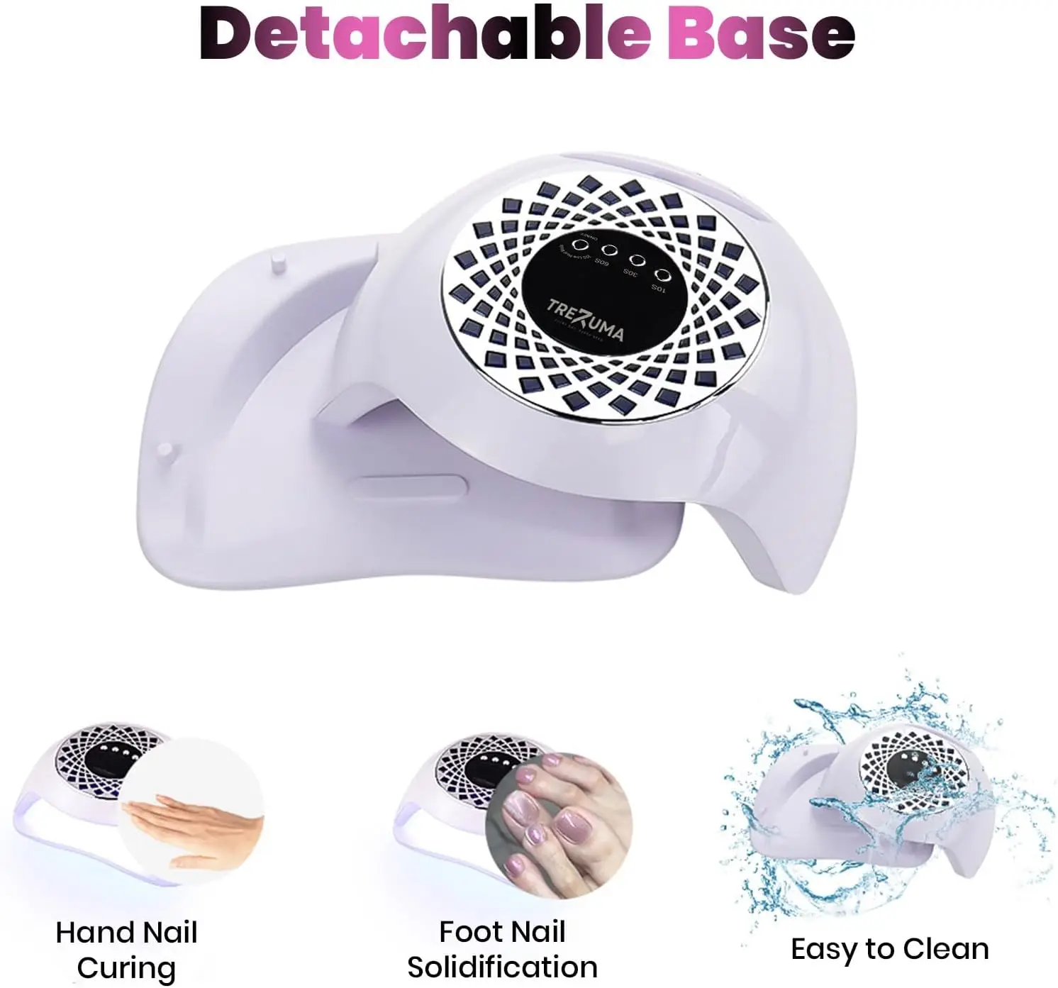 مصباح أظافر LED بالأشعة فوق البنفسجية بقدرة 268 وات مع 57 مصباح LED، سريع الجفاف، 4 مؤقتات، مستشعر تلقائي، محمول للمنزل والصالون