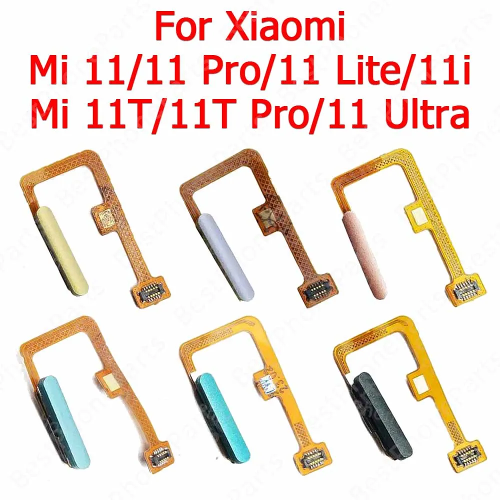 Finger Print Scanner Fingerprint Sensor Flex Cable For Xiaomi Mi11 Ultra Mi 11 Lite 11i 11T Pro 5G Power On Off New Original