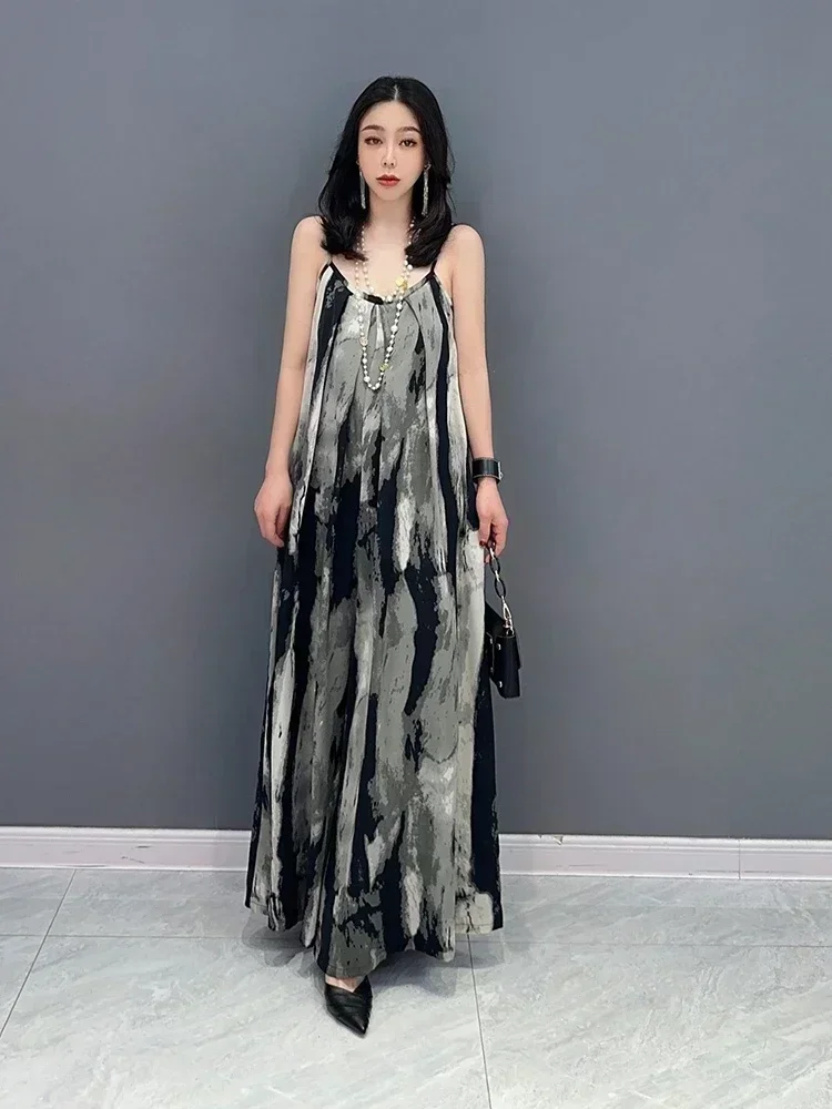 XITAO Strapless Jumpsuits Fashion Leopard Goddess Fan Casual Style Sleeveless Summer Minority Loose Elegant Jumpsuits WLD16530