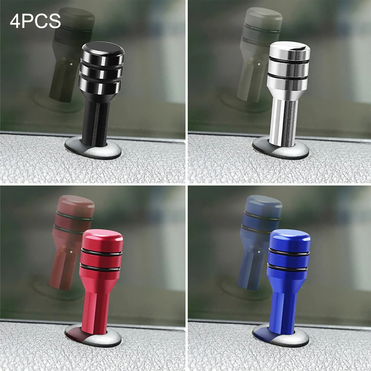 4Pcs Car Door Lock Pin Door Lock Rod 49mm Knob Pull Security Insurance Auto Universal Security Door Lock Picking Latch Pins Knob