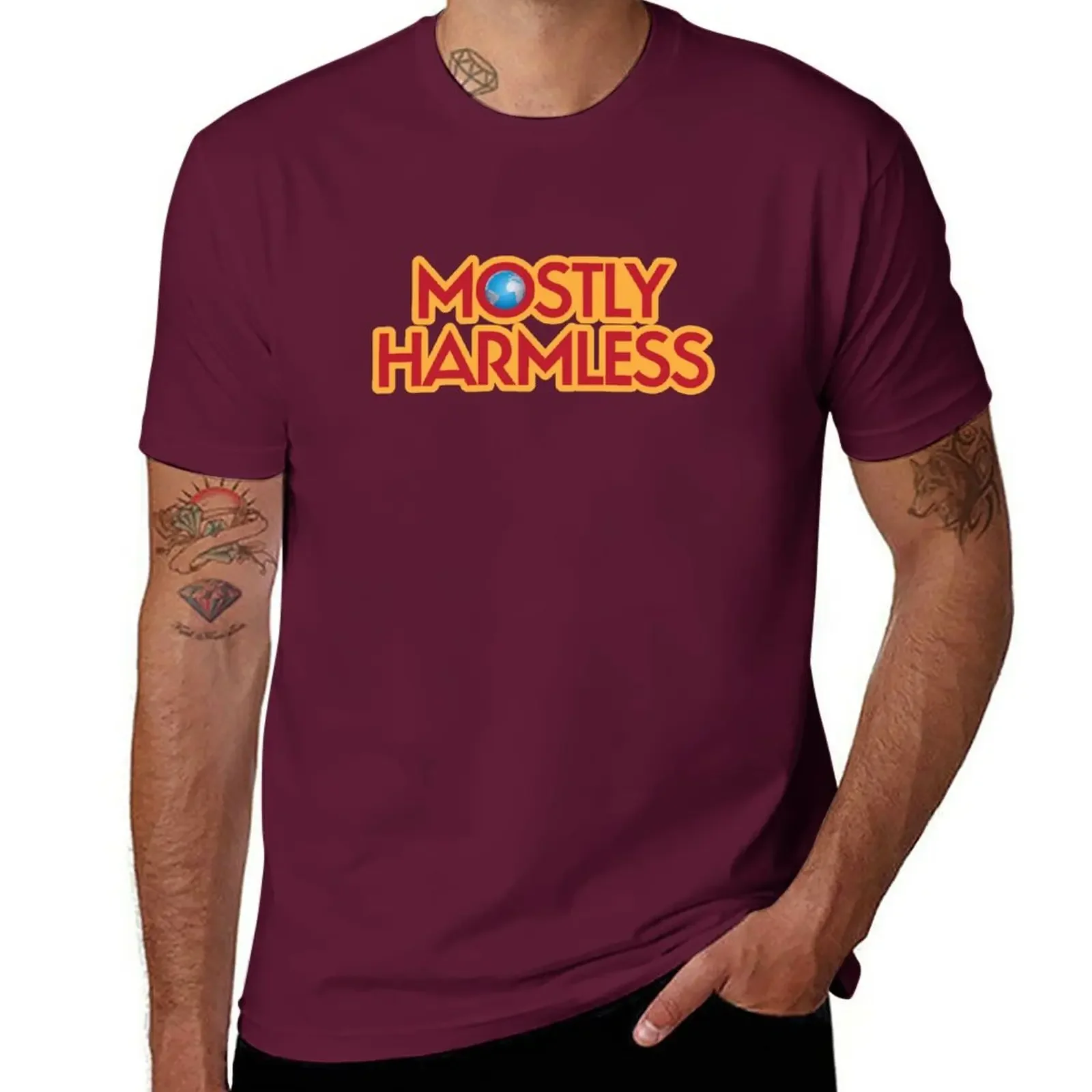 Mostly Harmless T-Shirt cute clothes quick drying oversized vintage mens cotton t shirts