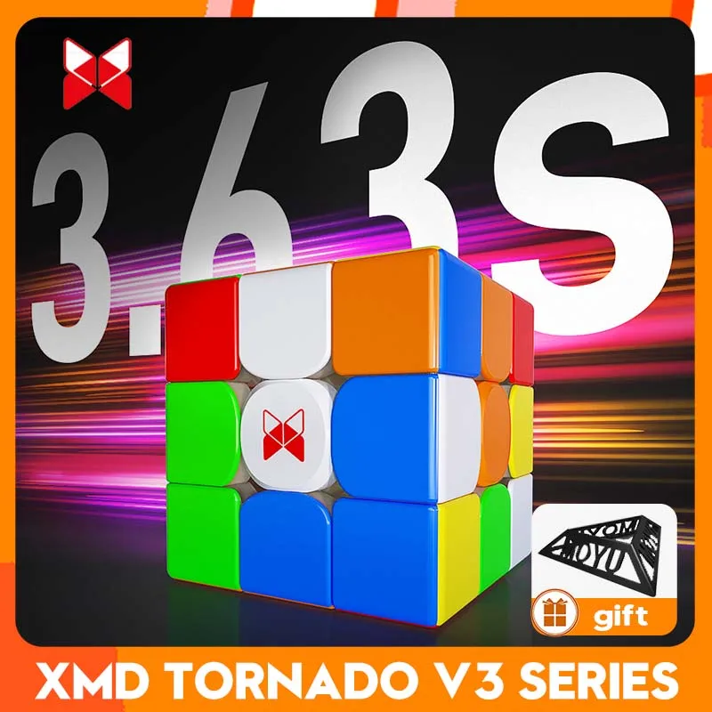 [Qiyi XMD Tornado V3 Series] Maglev 3x3 Speed Magnetic Cube - Dual Positioning Core Puzzle Toy for Professional Cubers