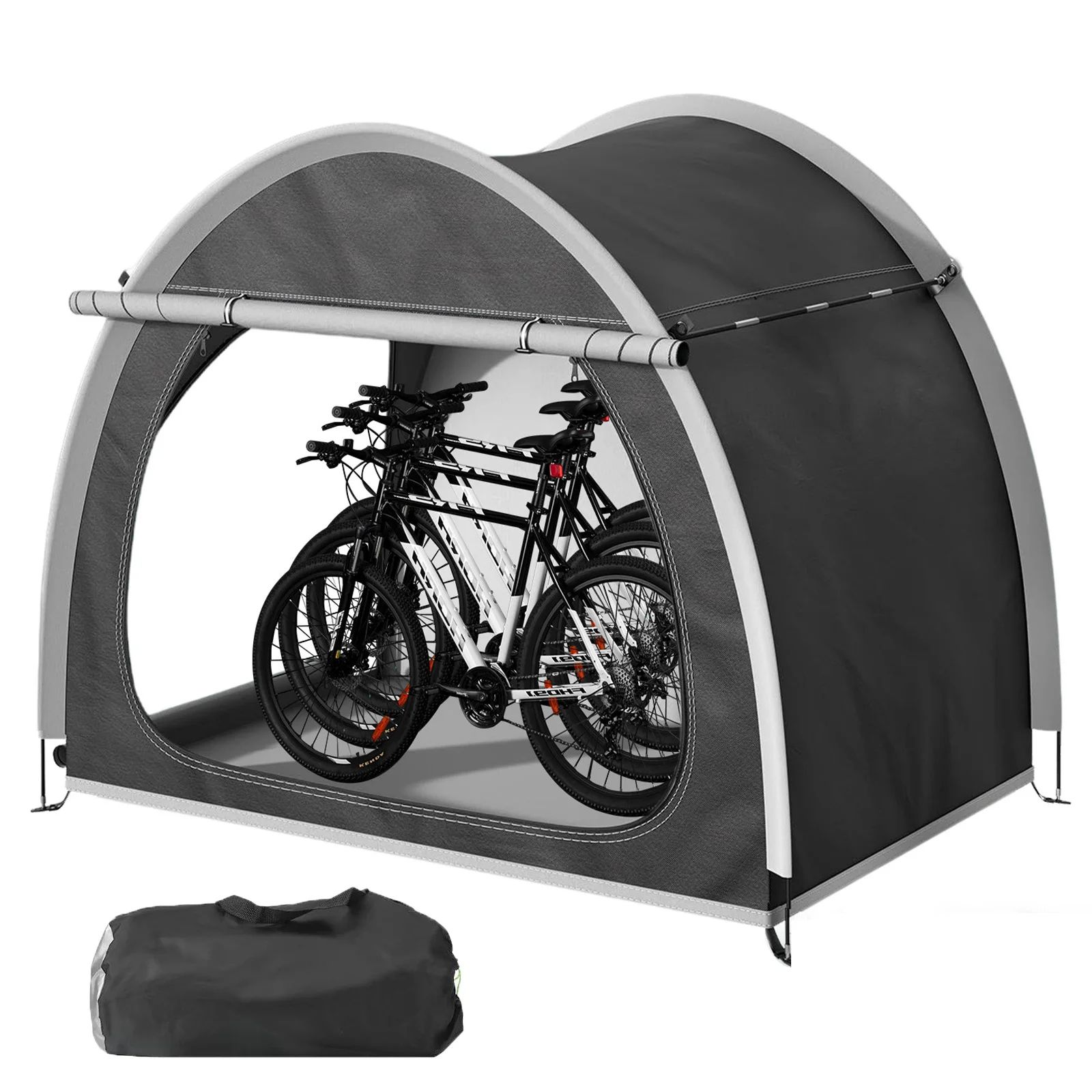 Tenda portaoggetti per bici per 1-4 biciclette Copertura parasole per bicicletta portatile, protezione UV impermeabile per esterni Capannone per bici durevole