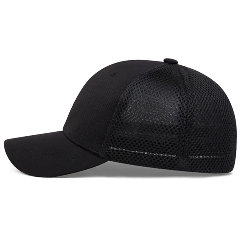 High Quality Baseball Cap Man Quick-dry Fitted Closed Full Cap Mesh Cap Outdoor Sun Golf Hat Bone Male Trucker Hat Gorras Hombre