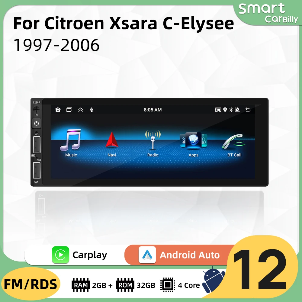 

1din Android автомобильный мультимедиа для Citroen Xsara C-Elysee 1997-2006 1 Din радио стерео головное устройство Carplay авторадио GPS навигация