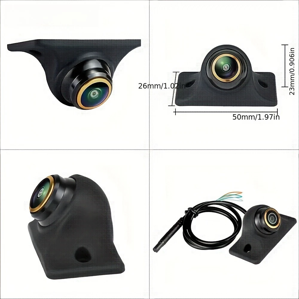 Car Backup Camera - 1080P AHD Rear/Front/Side View Reverse Camera with Guideline ON/OFF, CVBS Signal, Easy Installation