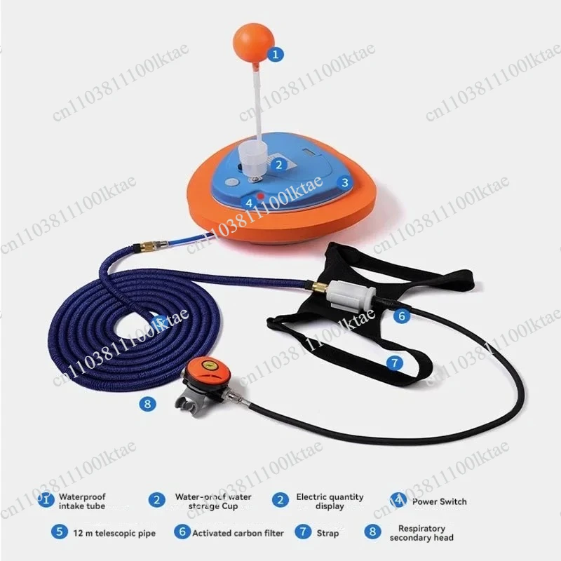New Diving Respirator, Scuba Equipment, Oxygen Bottle, Artificial Gills for Catching Fish, Complete Set