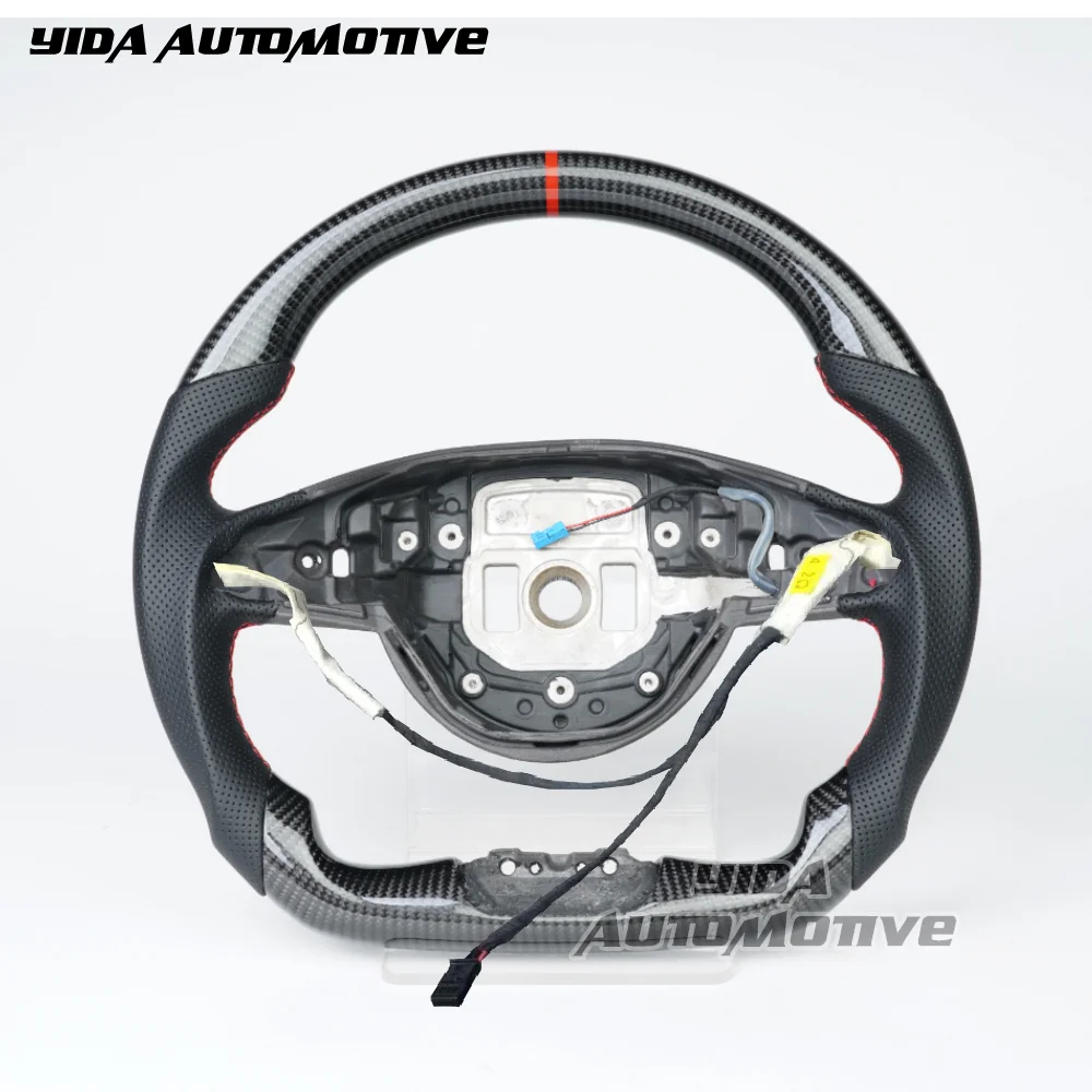 

Custom Car Steering Wheel for Mercedes Benz W205 AMG SLS ACLA 45 GLC GLB GLS GLE C63 E63 2015 Heated Carbon Fiber Steering Wheel