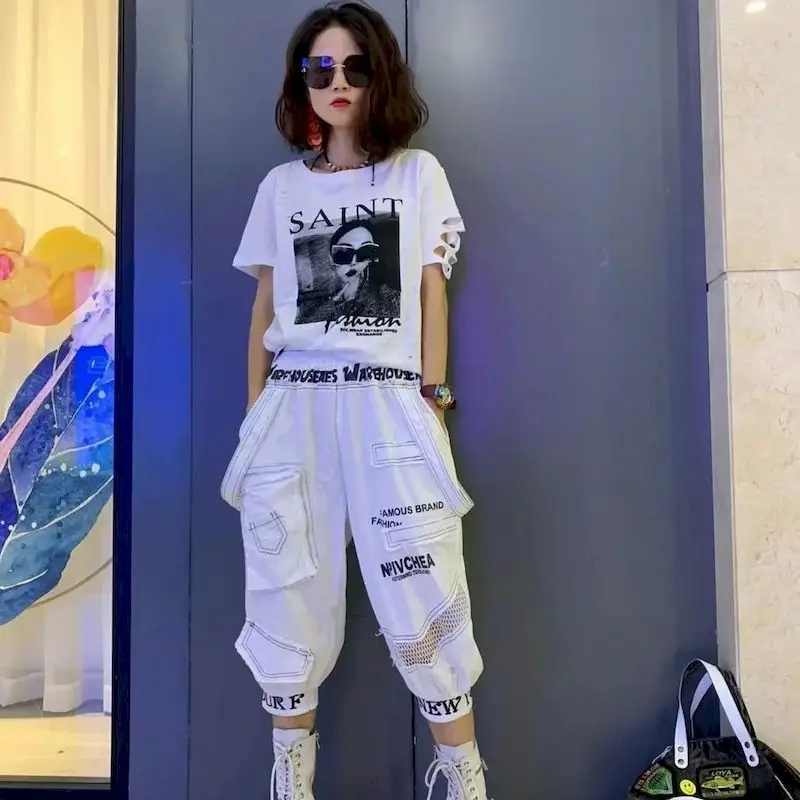 

Хлопковая футболка, женская футболка с принтом глаз, модный дизайн, свободные топы большого размера с короткими рукавами, летняя трендовая тонкая футболка Y2k