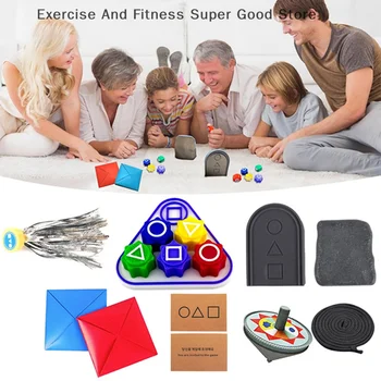 DDAKJI-Ensemble de jeu traditionnel coréen, 3D, dés, pierre, pochoir, calmar, périphérique