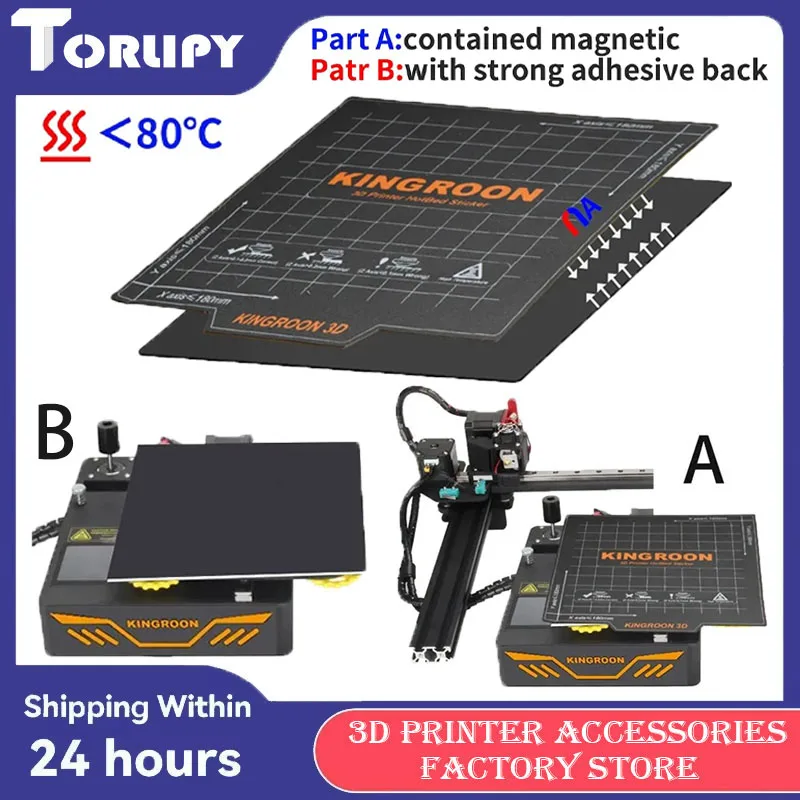 

For KP3S Build Plate Magnetic Heatbed 235mm/310mm 3D Printer Parts Hot Bed Sheet A+B Soft Magnet Build Plate For Ender 3 CR10