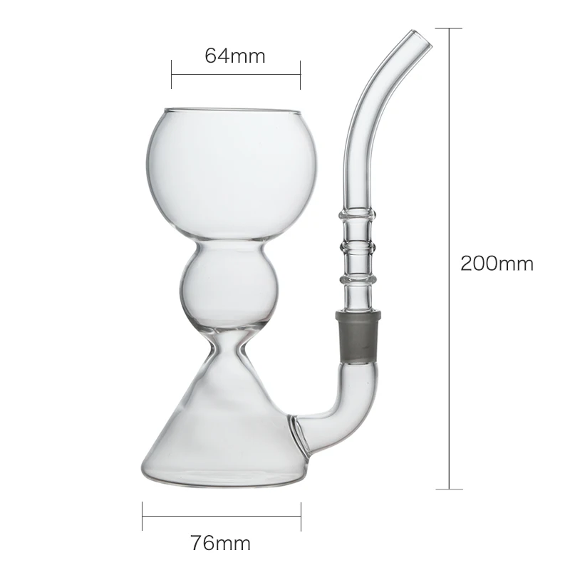 Inmeet Absinthe Glass/Glass Cup with Straw/Cocktail Glass/High Borosilicate Heat-Resistant Glass Cup