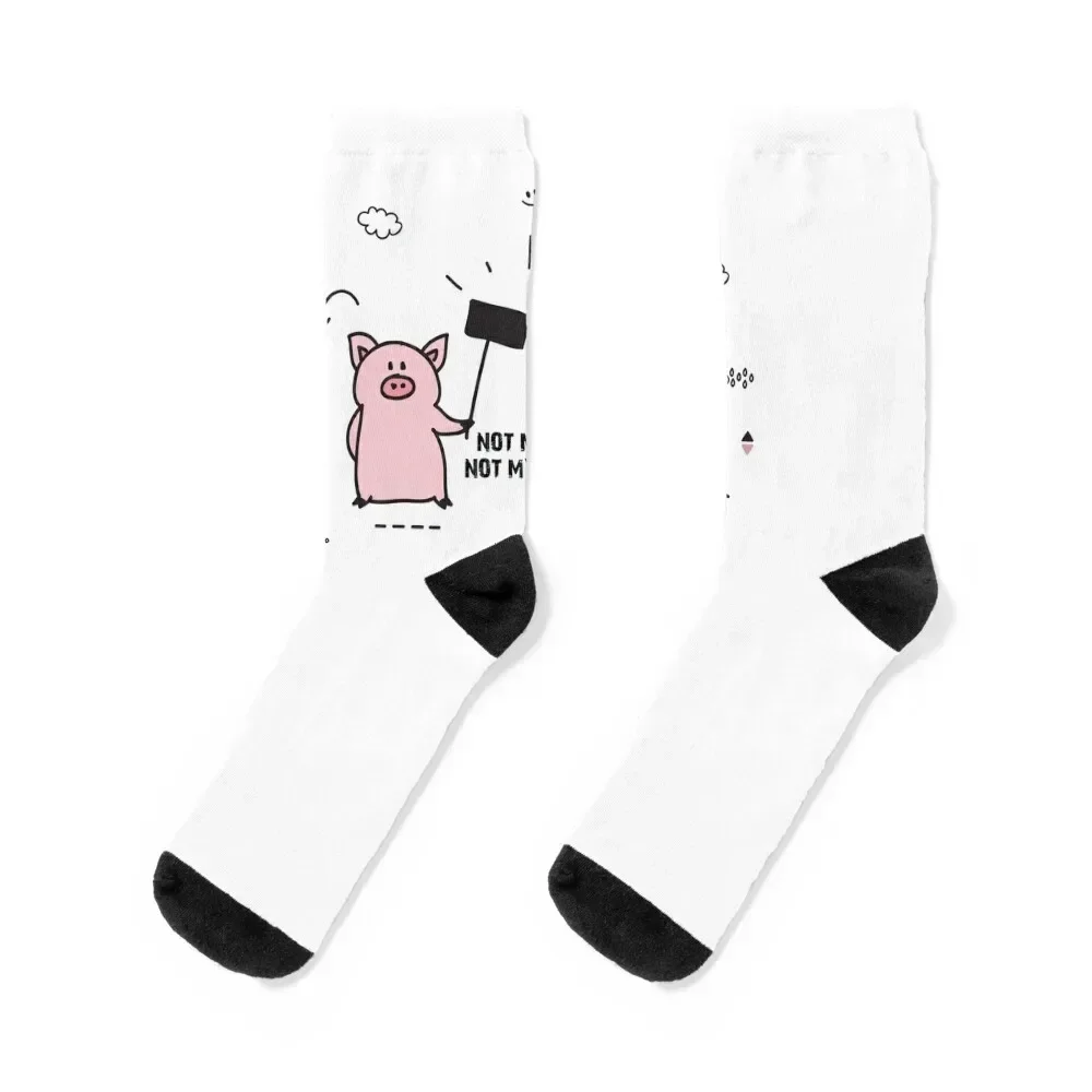 

Not my pig not my farm Socks Rugby luxury christmas gifts basketball Man Socks Women's