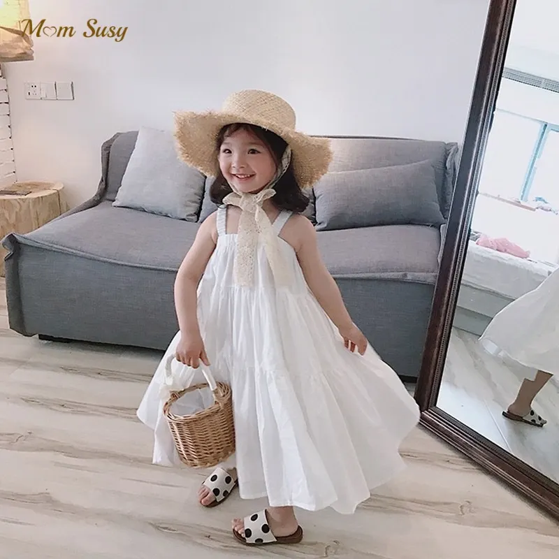 Baby Girl Princess Suspender Layered Dress Infant Toddler Girl Summer Sleeveless Vestido Party Wedding Baby Clothes 1-10Y